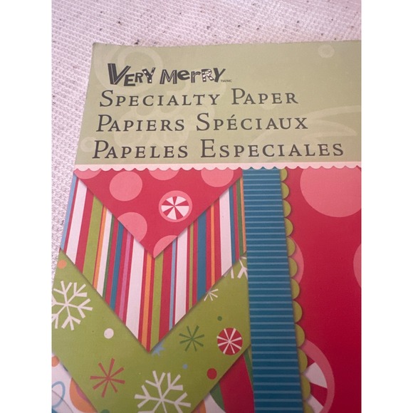 K&Company Very Merry Specialty Paper Pack Sheets Double Sided Christmas Crafts - Picture 2 of 6